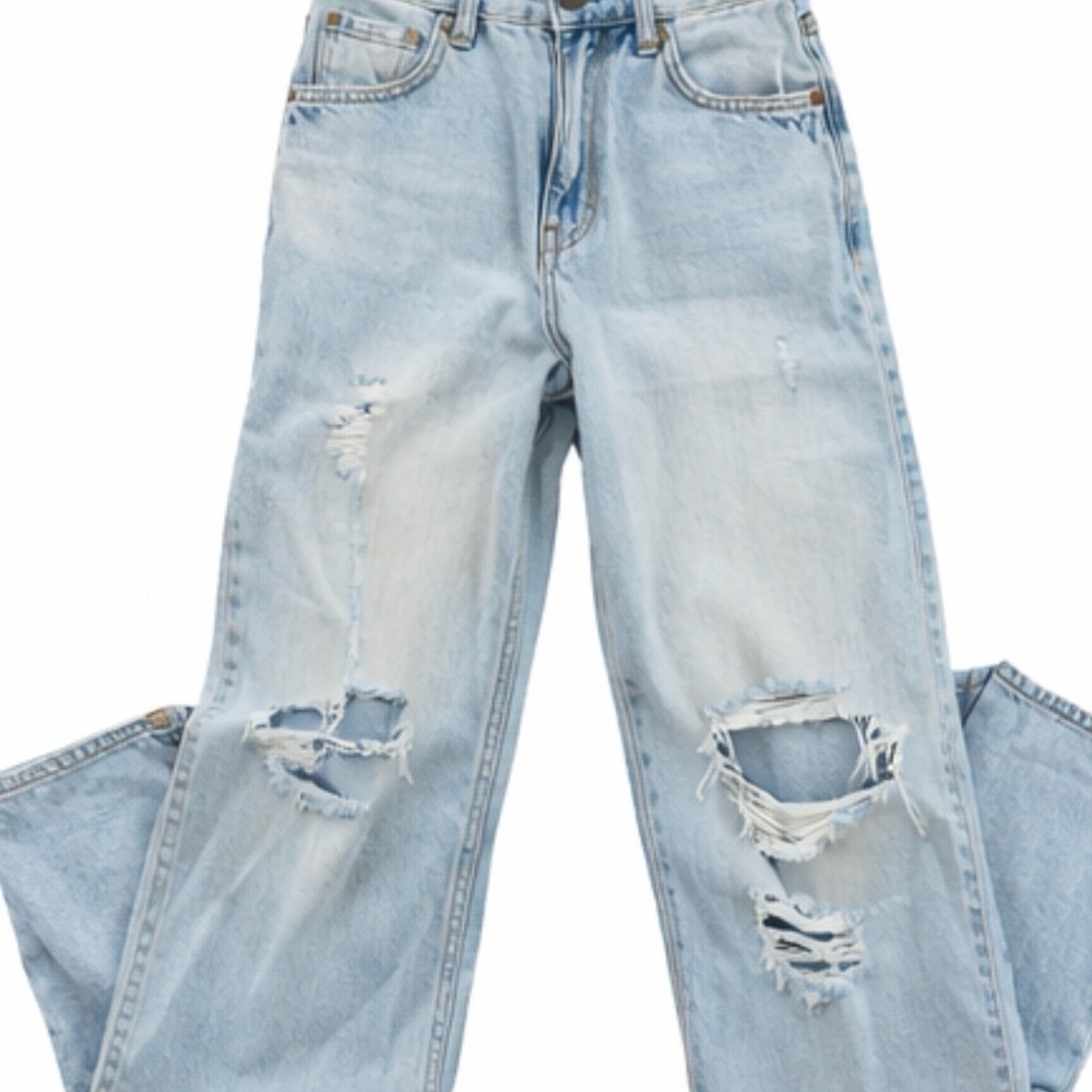 Levi's Light Blue Distressed Boyfriend Jeans